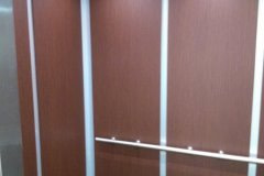 Belbien vinyl woodgrain film was installed in elevator cabs for a client in the Washington D.C. area.