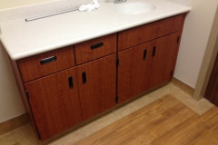 Belbien architectural film installation on a nurse's station and cabinets in an eastern North Carolina hospital.