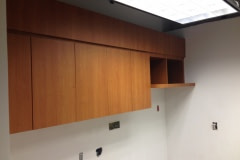 Belbien film installation on patient room cabinets in a central North Carolina hospital.